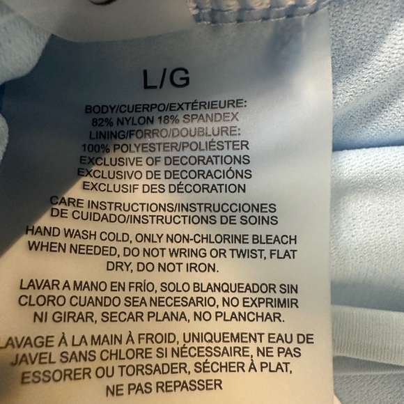 Cyn & Luca Soft Blue Textured Swim Top NWT - Picture 6 of 9